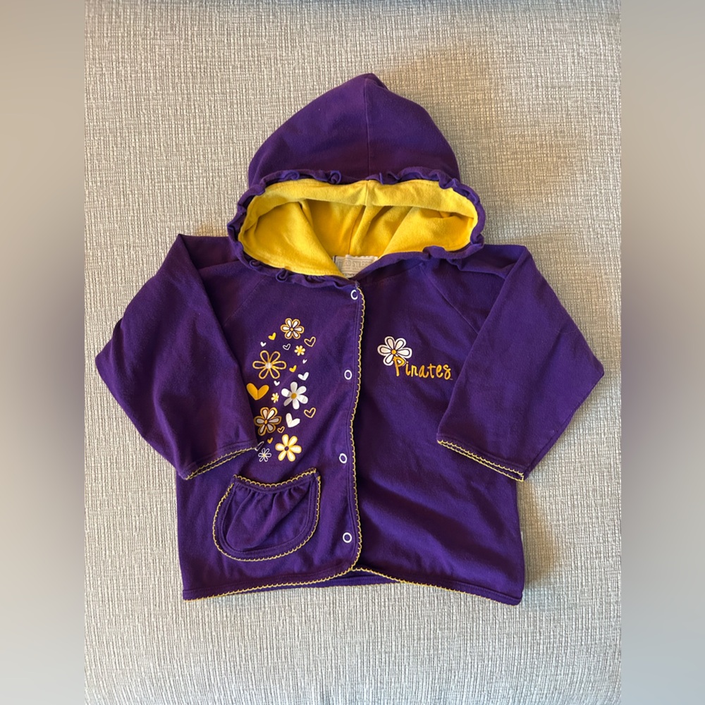 Vintage ECU Pirates toddler hoodie/cardigan